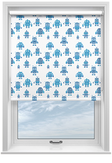 Robo Town, Bot Blue - Twist&Fit Roller Blind